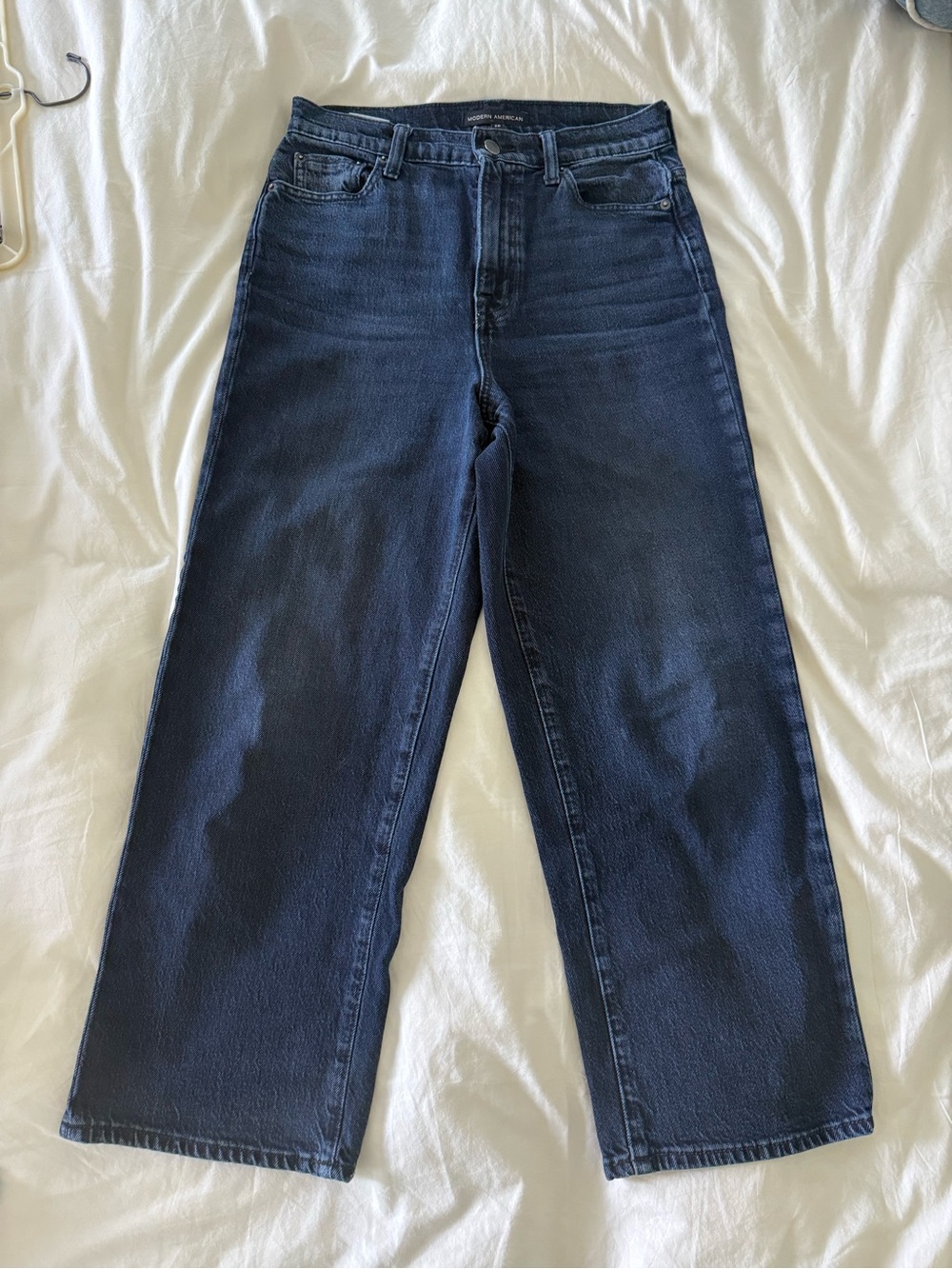 Dark Blue Straight Leg Jeans